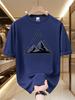 Breathable Mesh Unisex Crew Neck T Shirt Simple Black White Mountain Graphic Tees Quick Dry Outdoor Hiking Daily Tops