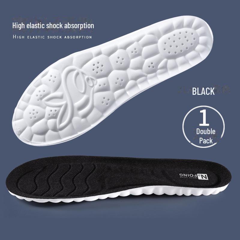 4D Cloud Comfort Breathable Men's Sports Insoles - Sweat-Absorbing and Thickened for Soft Step