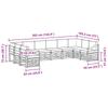 Outdoor Corner Sofa Set with Cushions 10 Pcs Natural and Anthracite