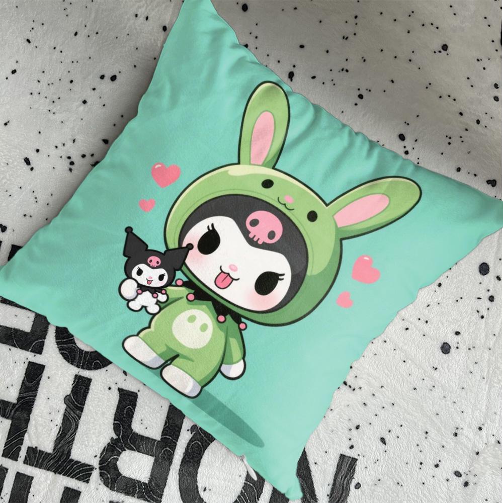 Kawaii K-Kuromi Cushion Covers 45X45 Cushions Cover Pcute Christmas Decoration Decorative Pillow Ornamental Pillows Nordic