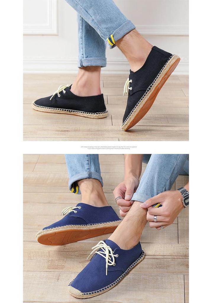 Adidași Bărbați Respirabili cu Șireturi, Pânză de In, Slip-On