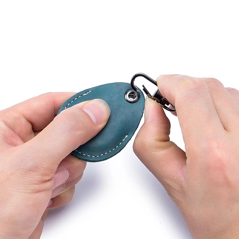 Customizable Leather Cover for Label Starline S96 and PIK Intercom Unisex IC Alarm Tag Mark Protective Case Car Keychain Holder