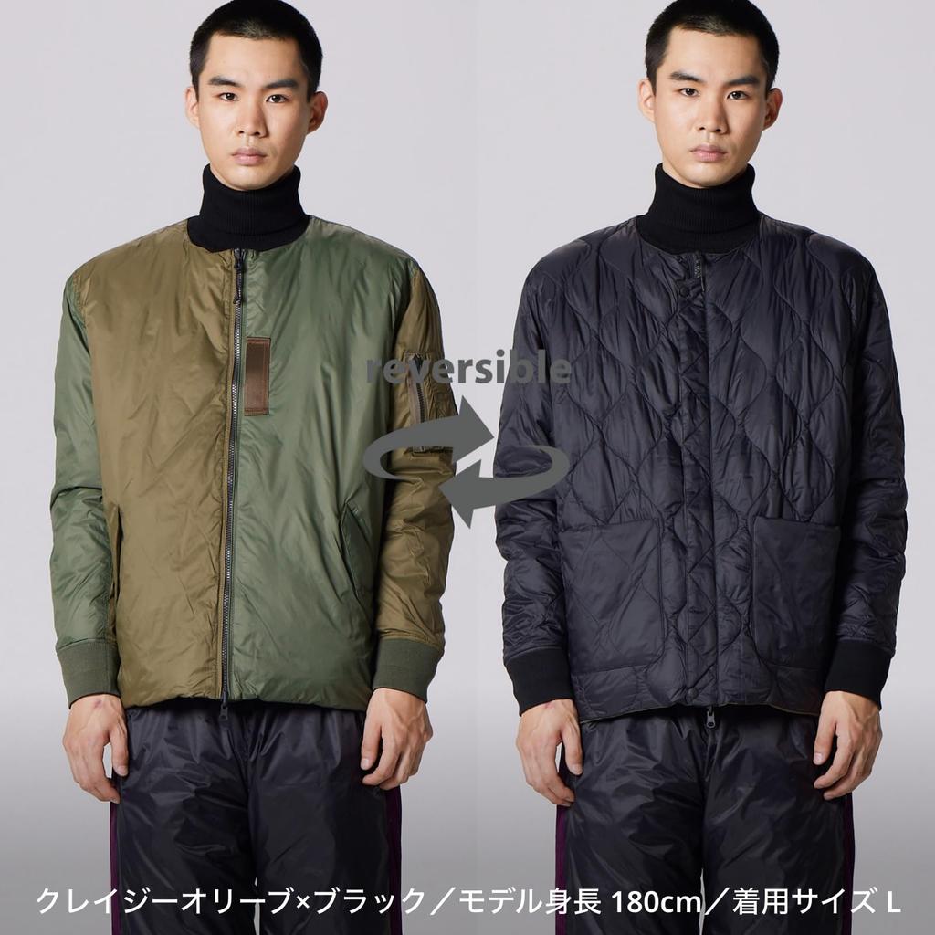 Taion Unisex Japan Special Reversible Down Jacket Black X Size L MA-1 JK02JS, Black,