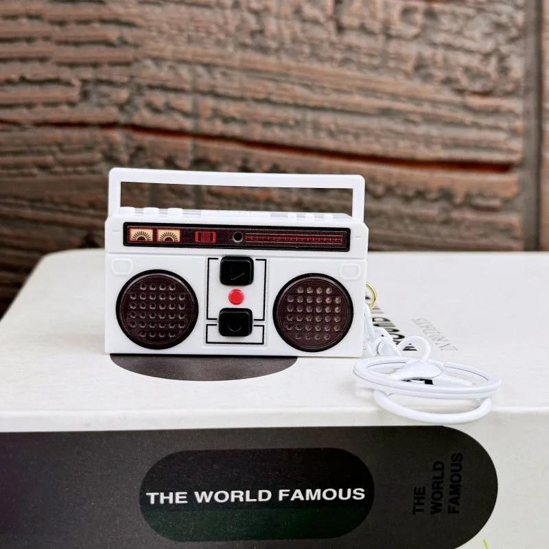 

Retro Dollhouse Miniature Radio Recorder With Recording And Playback Function Toy Dollhouse Funny Pendant Ornament Keychain