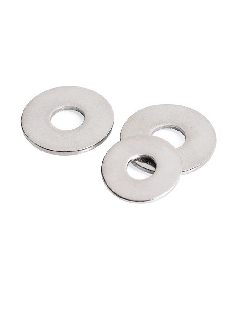 304 Stainless Steel Thickened Flat Washer with Wide Edges (M3-M30)