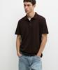 Masimodutti Cotton Blend V-Neck Knit Polo Shirt