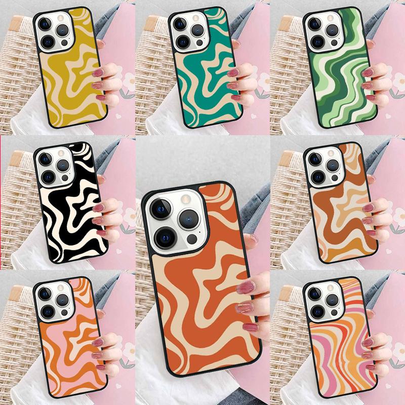 Liquid Swirl Abstract Pattern Phone Case For iPhone 17 Air 15 16e 14 13 Pro Max Coque 12 11 Pro Max PLUS cover