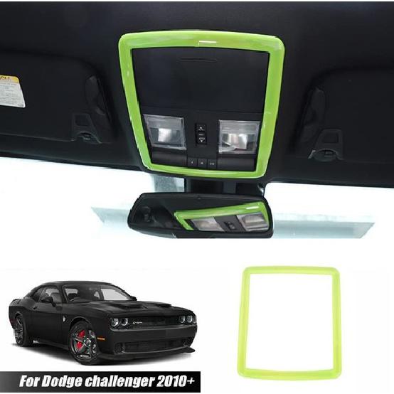 Front Roof Reading Light Lamp Trim Frame Decor for 2010+ Dodge Challenger Green