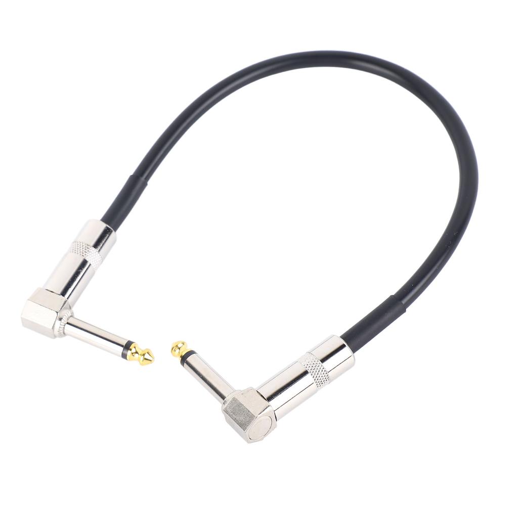 6.35mm Effect Cable Noise Suppression Metal Core Right Angle Plug Guitar Patch Cable Pedal Cord