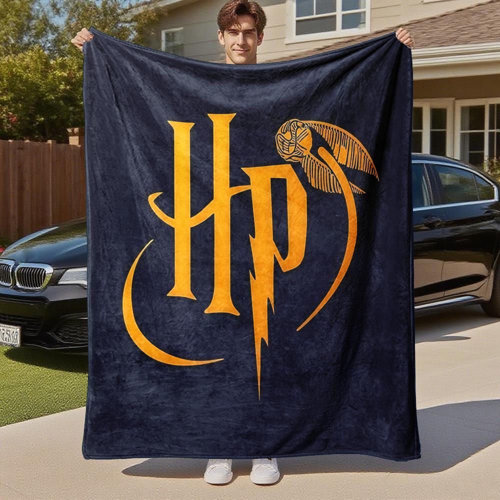 1pc Harry Potter Golden Snitch Outdoor Flannel Throw Blanket All Season Soft Warmth,Home Decor 1031169