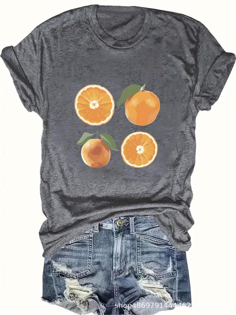 Women's Fashion Round Neck T-Shirt for Cross-Border Trade