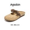 Augustine Bag Head Slippers Women's 2025 New Summer Wear French Bow One Pedal Fairy Style Sandals