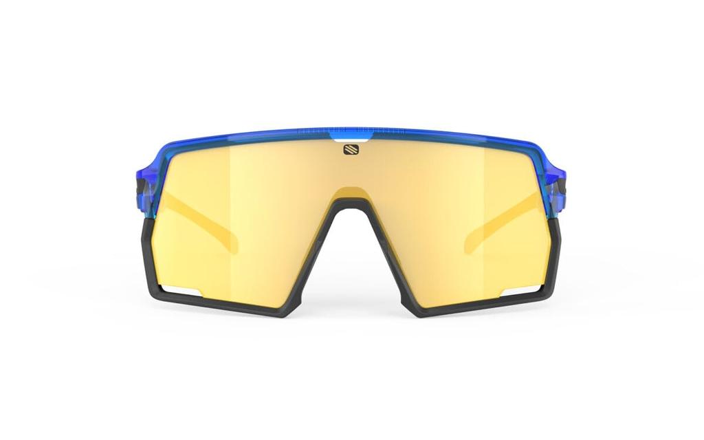Rudy Project Kelion Sports Crystal Blue Sunglasses, Gloss/Multi-Laser Yellow, SP850577-0000