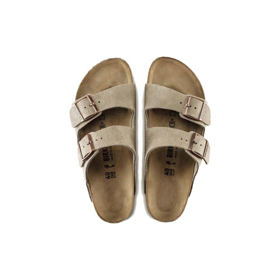 Birkenstock Arizona Soft Bed Taupe Unisex Sneakers Tan 0051461