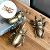 Elegant Antique Alloy Insect Miniature Statue Premium Collectible Ornament For Study Room Home Office Decors Gift