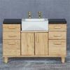 1/12 Scale Dollhouses Bathroom Sink Cabinet Miniature Wood Vanity Furniture for Creative Role Playing and Scene Display