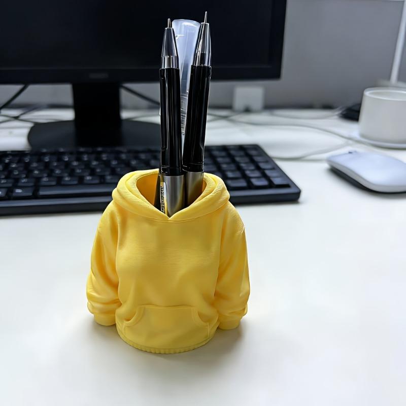 1PC Creative Hooded Sweater Pen Holder! It Can Hold Pens and Stationery, and It Is Placed On the Desk As Both a Storage Bucket and an Ornament!