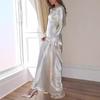 Women's Sexy Backless Mermaid Maxi Dress, Solid Color Round Neck Slim Fit Evening Gown for European American