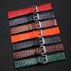 Handmade American Alligator Strap, 19 20 21 22MM Black Soft Genuine Leather Watchband Vintage Men's Bracelet Premium Leather