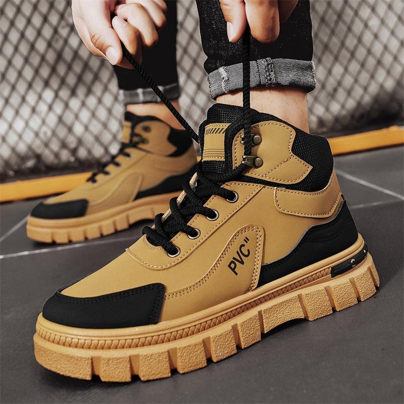 

Мужские кроссовки с высоким верхом осень 2024 новые повседневные рабочие спортивные ботинки-инструменты мужские уличные альпинистские износостойкие ботинки Мартин 44