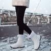 Winter New Women's Boots Thick Soled Zipper Shoes Warm High Cut Snow Boots Outdoor White Plush Comfortable Waterproof Fur Walking Shoes