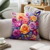 Dreamy Pillowcase Throw Cushion Colorful Floral Pattern Printing Pillow Cover Cushion Pillow Case Bedroom Office Car Supplies