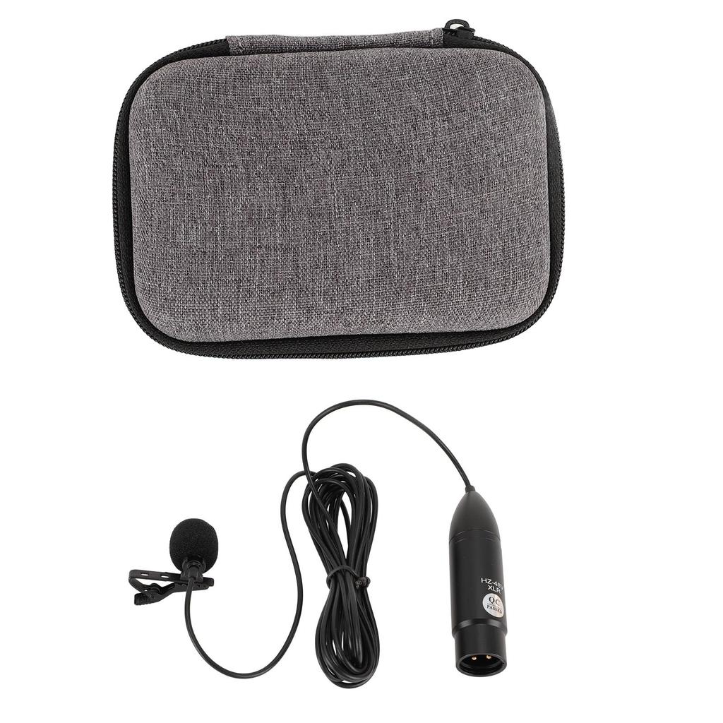 Pomya Lavalier Microphone Noise Reduction Directional XLR Mono 3-Pin Microphone for Interview Recording