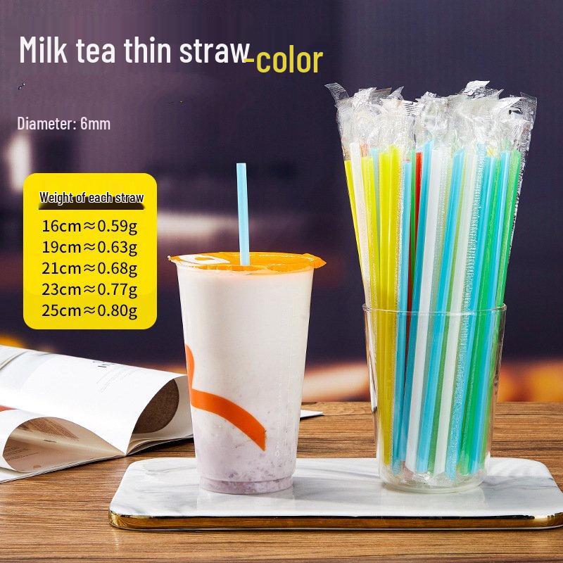 Black Disposable Plastic Drinking Straws