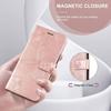 Coque de protection - BOOLING - Samsung Galaxy A26 5G - Synthécuir Rose - Motif Papillon - 2 Verres Trempés