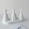 3D Bride Wedding Dress Silicone Candle Mold Bridegroom Suit Resin Casting Moulds