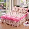 1pc Thickened Sanding Bedspread Soft Non-Slip King Queen Bed Skirt Wedding Fitted Sheet Cover No Pillowcase