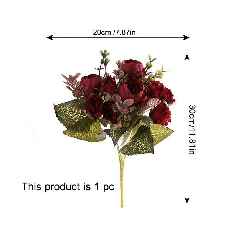 Artificial Flower Peony Flower, Plastic Flower Fake Flower Living Room Dining Table Decoration Wedding Photo Props