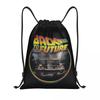 Movies Race Cars Back To The Future Drawstring Bag Women Men Portable Sports Gym Sackpack Training Storage Backpacks