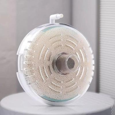 Rundformad Akvarium Biokemisk Svampfilter Transparent Design Supertunn Fiskbehållare Syrepump Svampfilter