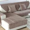 Thickened Plush Sofa Cushion Non-Slip Flannel Cover for Autumn and Winter