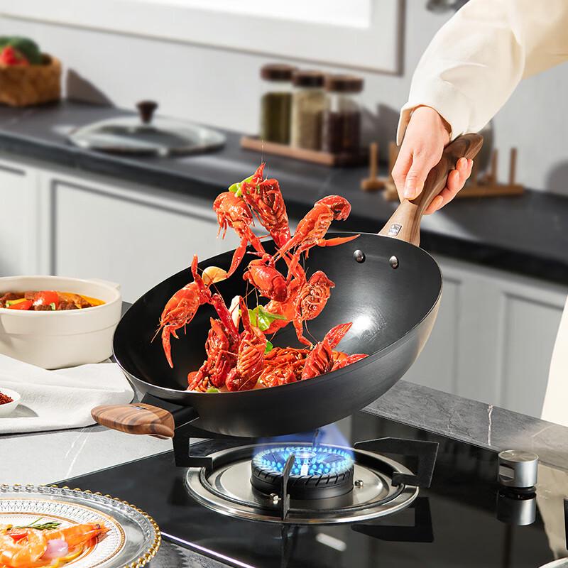 Alluflon Volcano Series 34cm Refined Iron Rust-Proof Wok