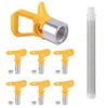 Premium Airless Sprayer Components Set with Nozzles Seat Filter Heat Resistant Metal Plastic Painting Tool Part