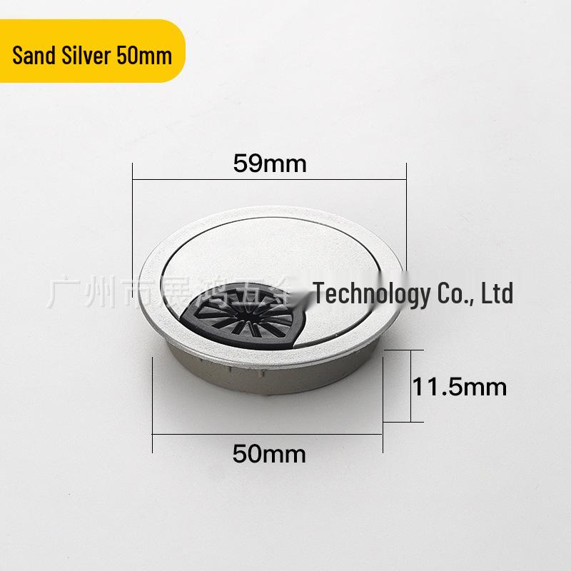 Round Desktop Cable Hole Cover for Wire Management (50, 53, 60mm)