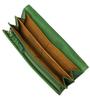 Long Flap Wallet with Flower and Bird Embossed Cowhide 0332461 [Box 21] Design, Leftia, Leather, (Green (50))