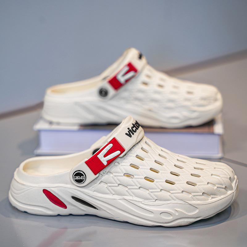 Dírkové boty, ležérní, silná podrážka, protiskluzové a odolné plážové sandály, velké velikosti, pocit šlapání po hovínku, letní nové svrchní pantofle