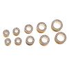 1Pc Stainless Steel Rhinestone Inlaid Plating Ear Plug Earring Piercing Jewelry
