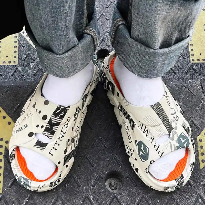 Fashion Snickers Men's Beach Sneakers Trainer Sandals 2025 Height Increase Flip Flops Male-To-Male Boty Summer Sneakers For Men Tennis