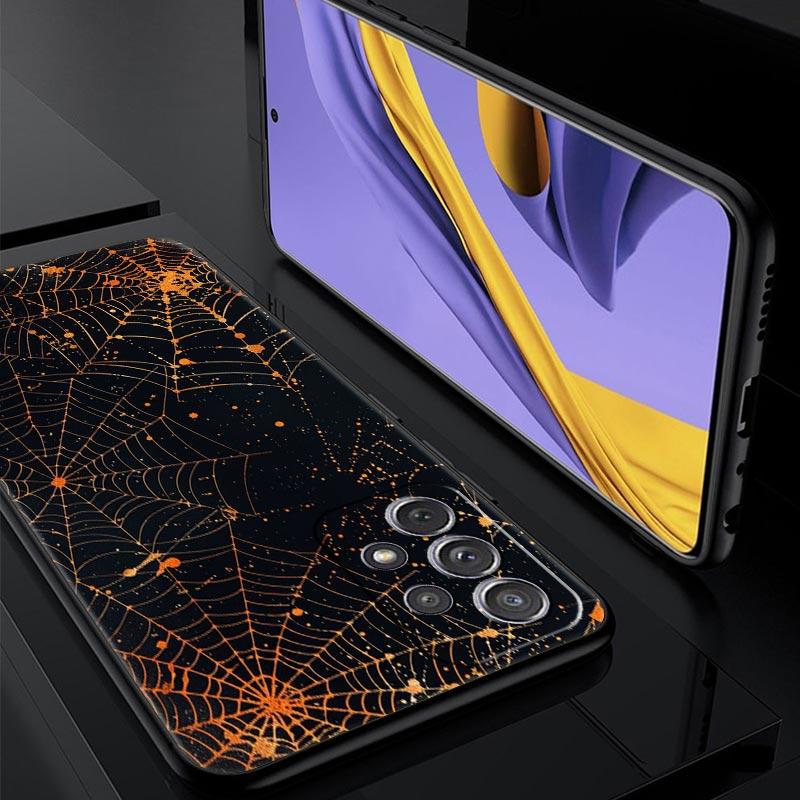 Spider Web Phone Case for Samsung Galaxy A55 A35 A15 A14 A13 A25 A54 A51 A71 A72 A73 A32 A52 A41 5G Soft TPU Shell Fundas Capas