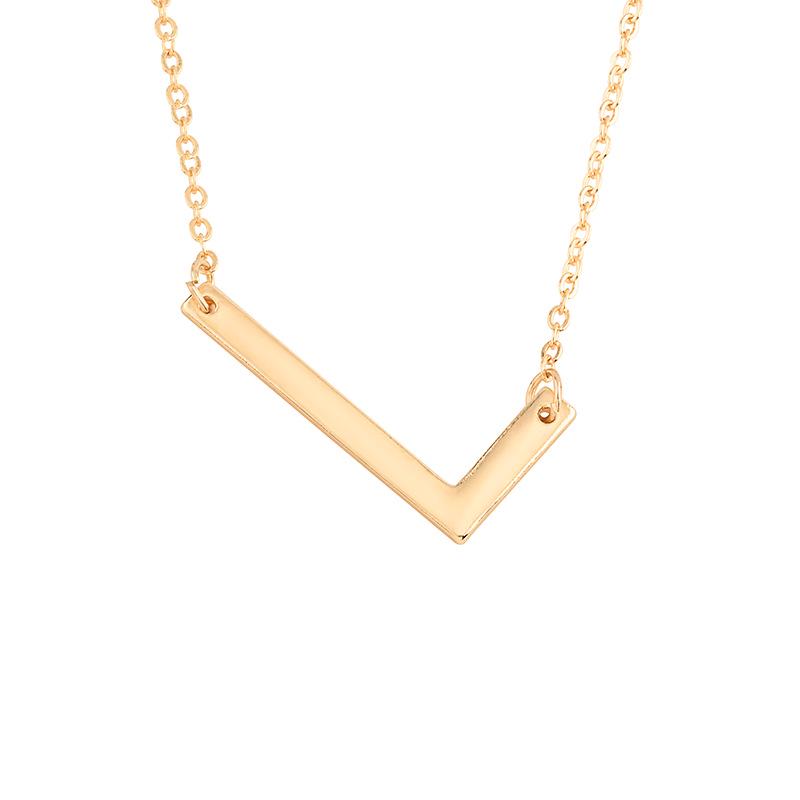 2026 Simple Hot-selling Jewelry, Letter Necklace, Trendy Neck Chain 26 English Letter Collarbone Chain 2025 Source