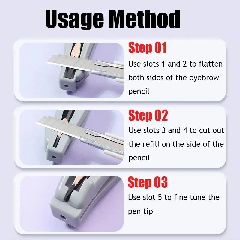 New Microblading Eyebrow Pencil Sharpener Eyebrow Pencil Sharpening Tip Thin Tool for Semi-Permanent Eyebrow Makeup Profiler Pen