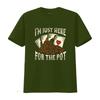 Funny Poker Women Cool I M Just Here For The Pot T Shirt Vintage Washed Top For Everyday Wear Versatile Comfortable Breathable