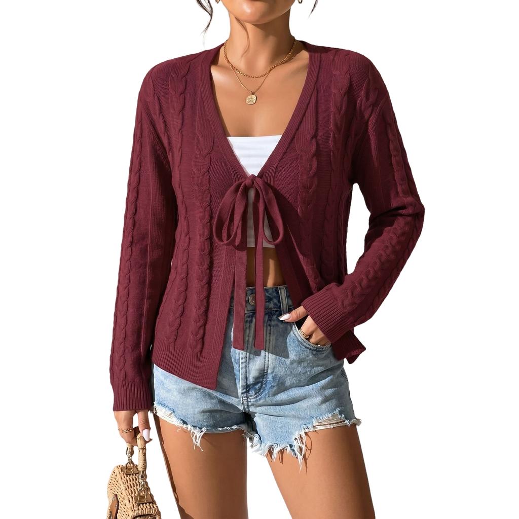 Women's Casual Cable Knit Cardigan