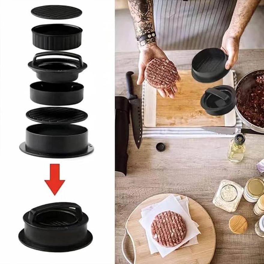 Mașină de presat pentru hamburger pentru carne, formă rotundă, antiaderentă, chifteluțe de burger umplute, grătar de vită, mașină de presă pentru plăcinte, accesorii de bucătărie