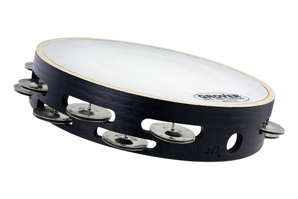GROVER Tamburína Německá 2 10 Palců "X Series" Stříbrná, Řady, GV-T2GS-X