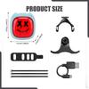 Bike Rear Light Intelligent Expression Tail Lamp Waterproof for Riding